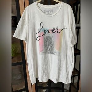2019 Taylor Swift Lover album merch tie dye cotton candy heart tee short sleeve